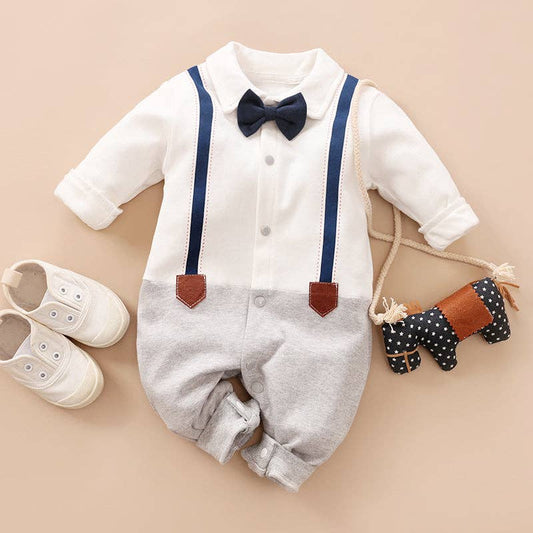 Baby Boy's Grace Faux-two Jumpsuit in White