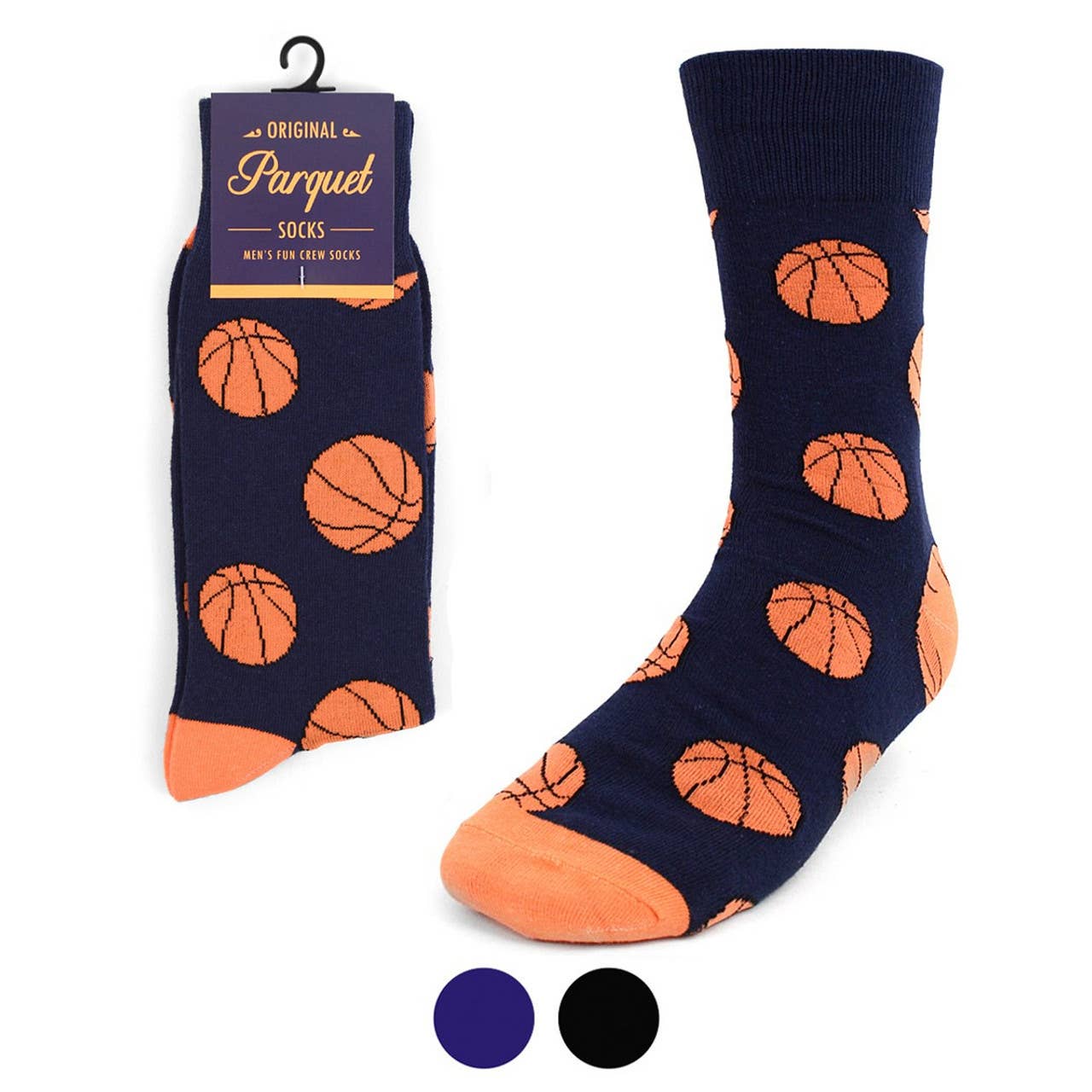 Men's Basketball Novelty Socks:  Black