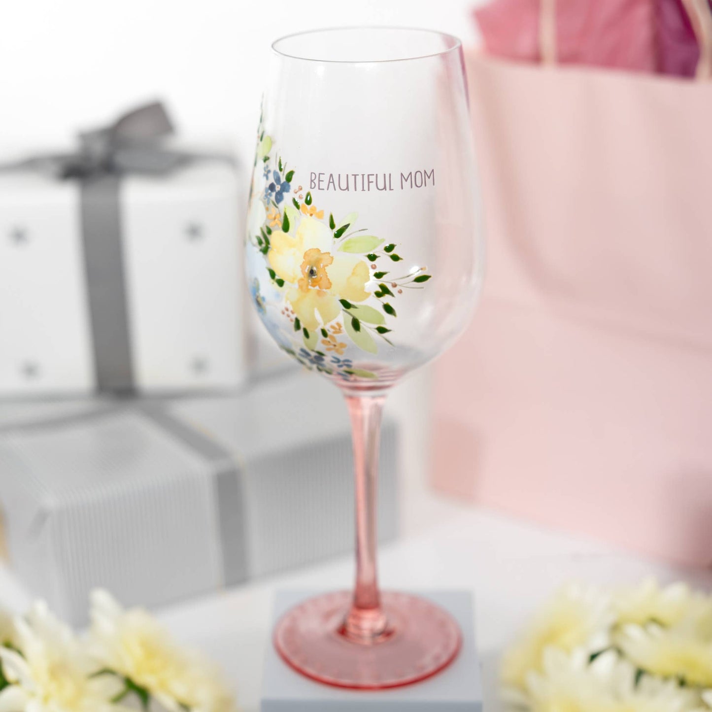 Beautiful Mom - 16 oz Wine Glass
