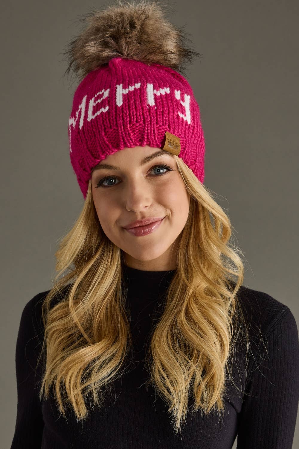 Magenta Merry Pom Hat