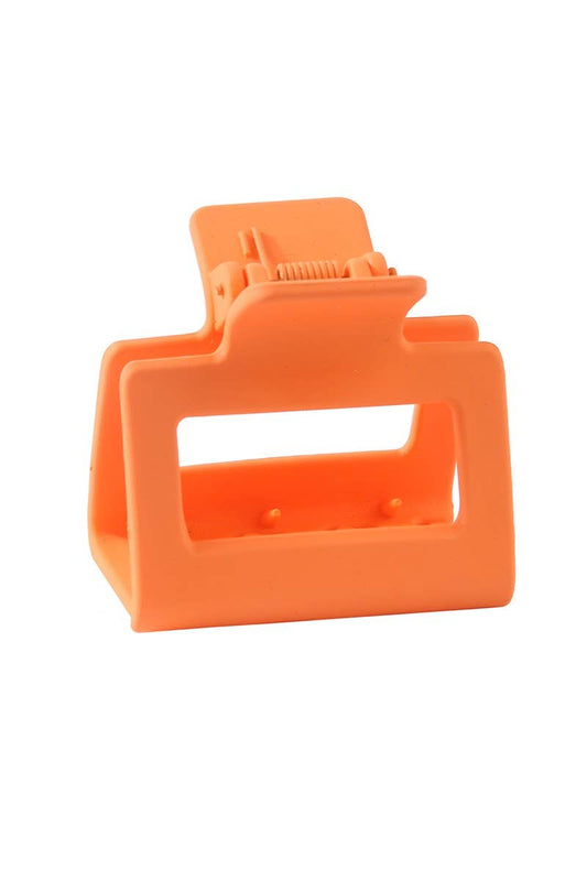 Orange Square Macaron Shark Claw Clip