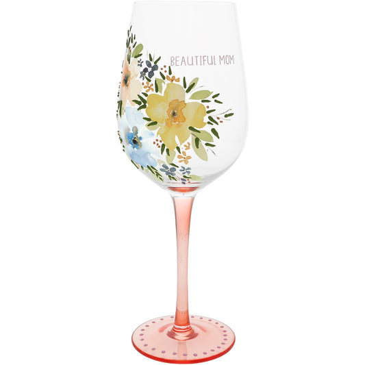 Beautiful Mom - 16 oz Wine Glass