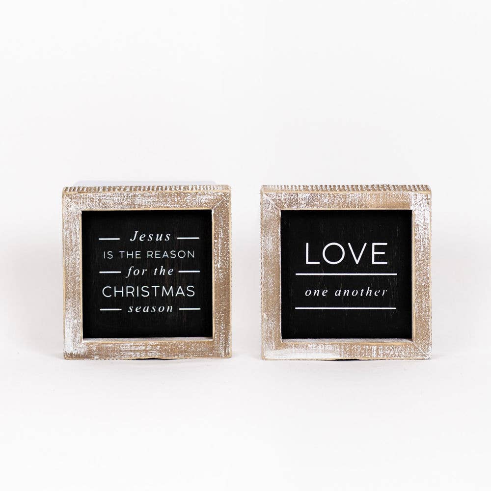 5x5 framed "Love Christmas" Sign