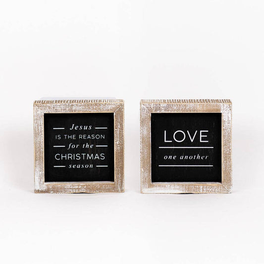 5x5 framed "Love Christmas" Sign