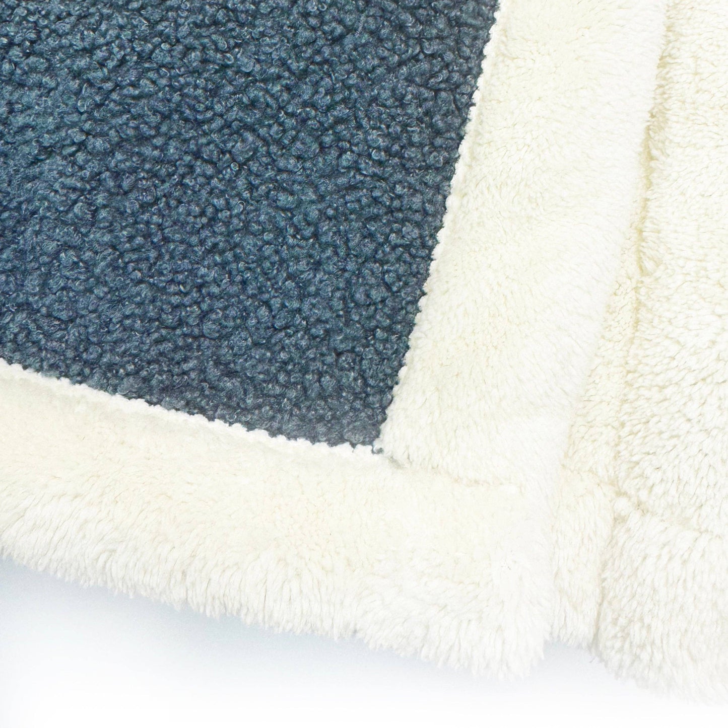 Grey Teddy Curly Throw Blanket