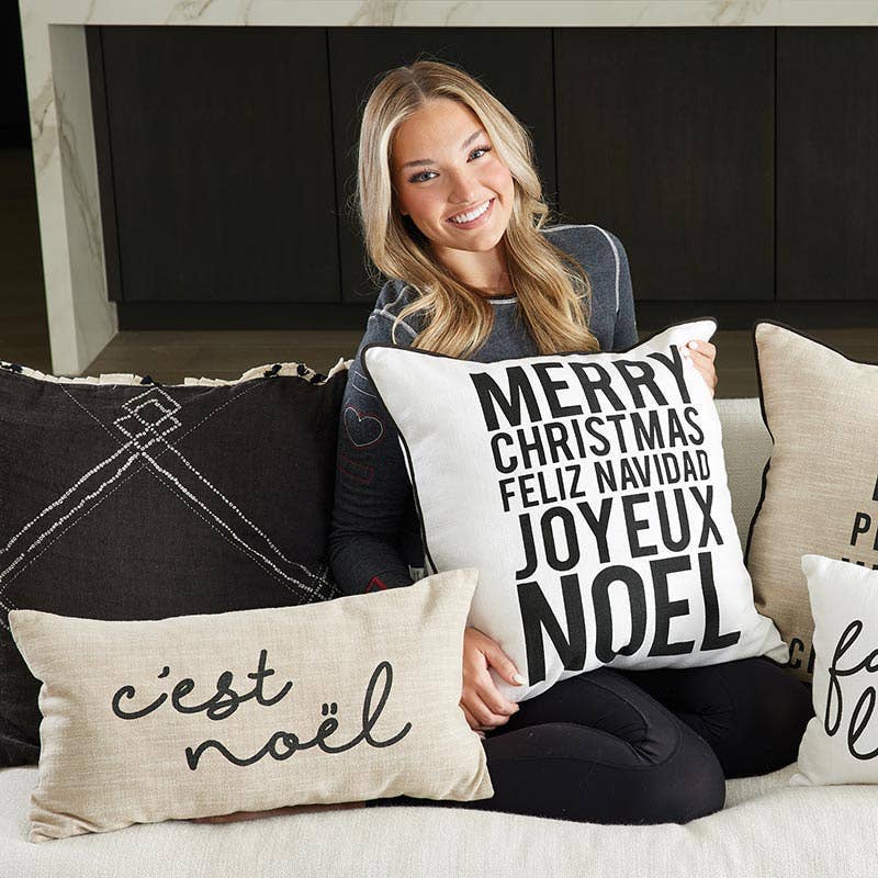 Merry Christmas  Holiday Throw Pillow