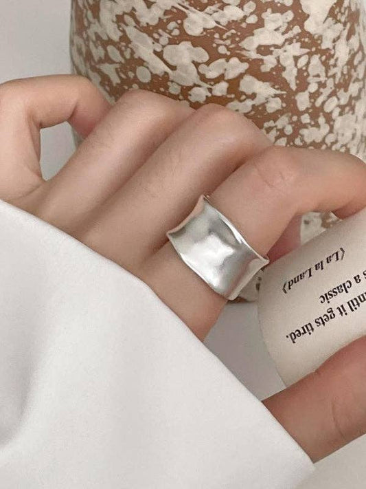 Silver Geometric Ring