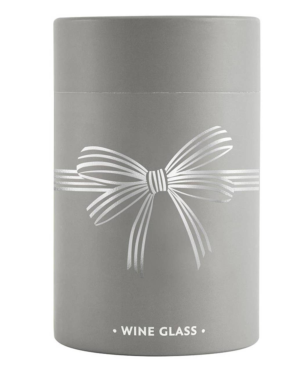 Stemless Wine Glass - Silver Bow: Hand Wash Only / Glass