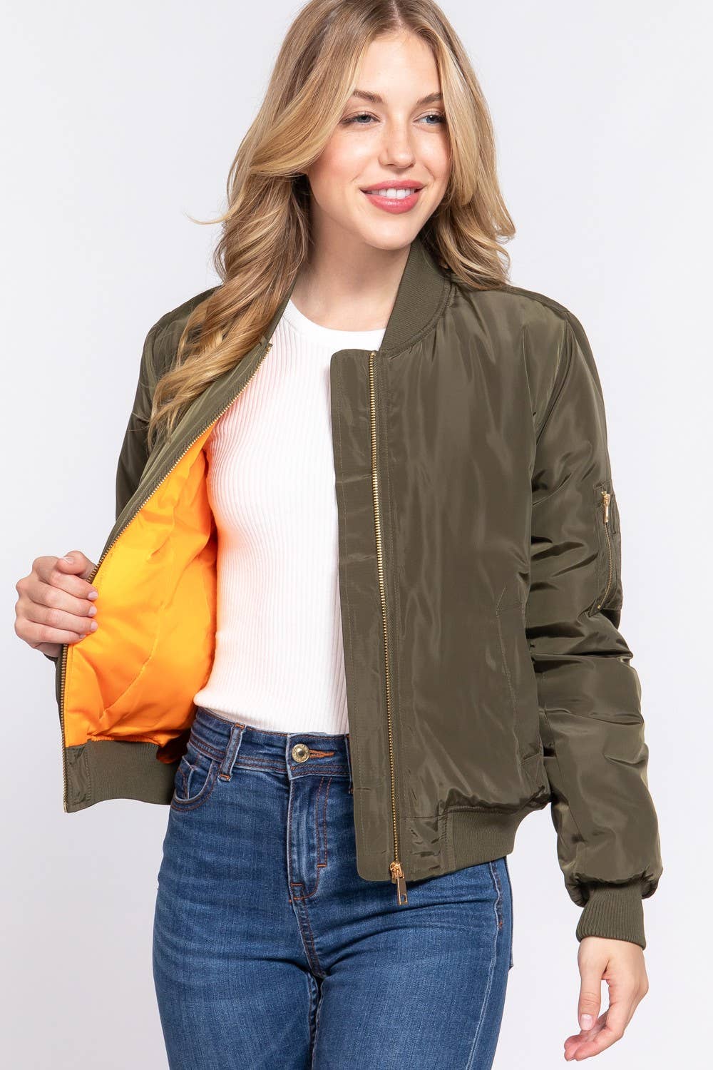 Olive Bomber Jacket