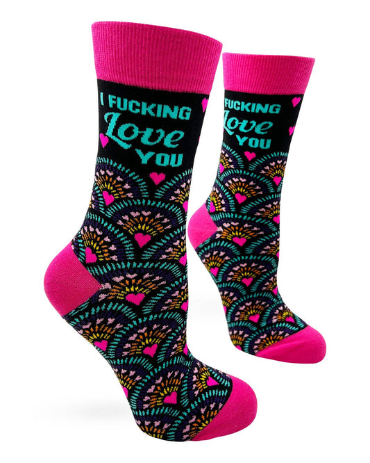 I Fucking Love You Women's Crew Socks