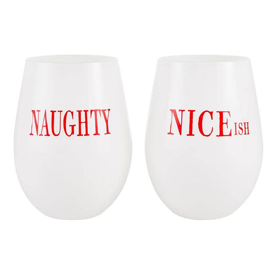 Naughty & Nice-ish Wine Glass Set