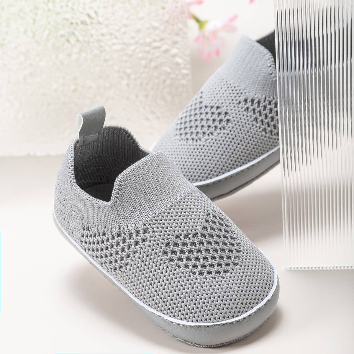 Baby Gray Slip-on Shoes