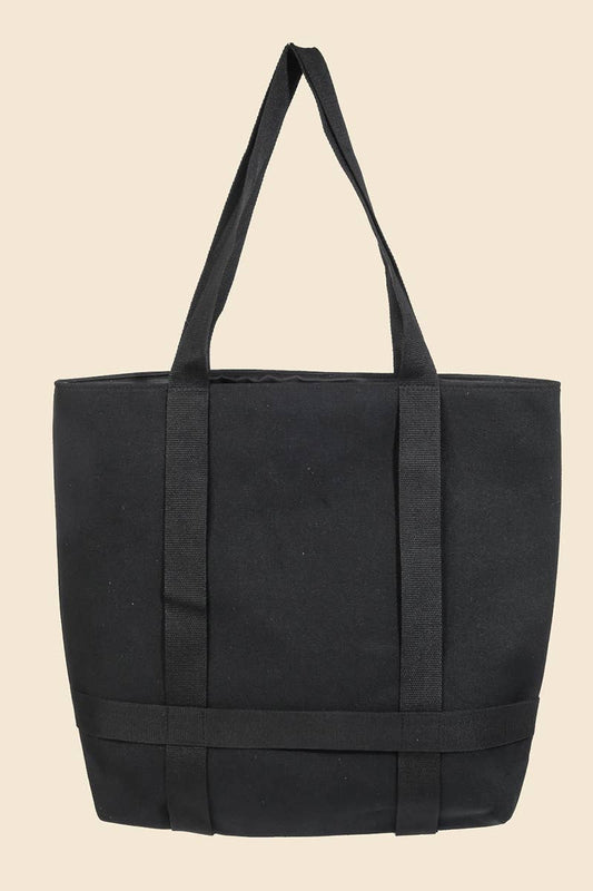 Square Hat Holder Tote Bag: BK