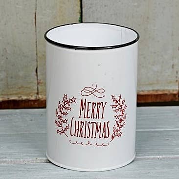 5.5Hx4 Inch Holiday Bucket-Merry Xmas