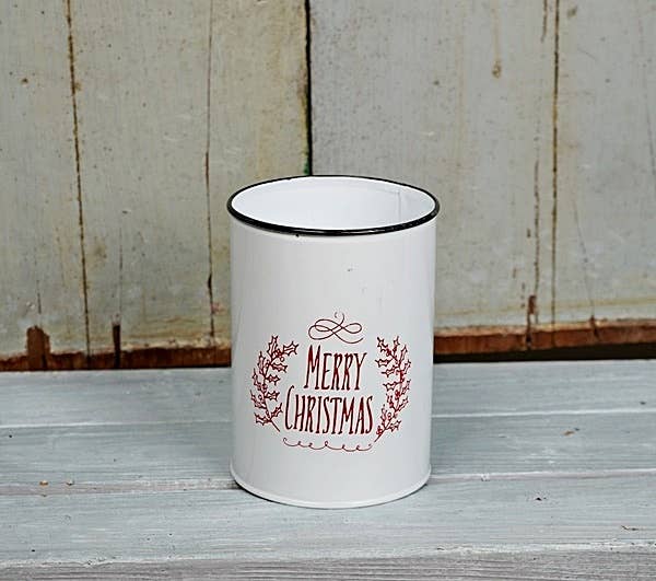 5.5Hx4 Inch Holiday Bucket-Merry Xmas