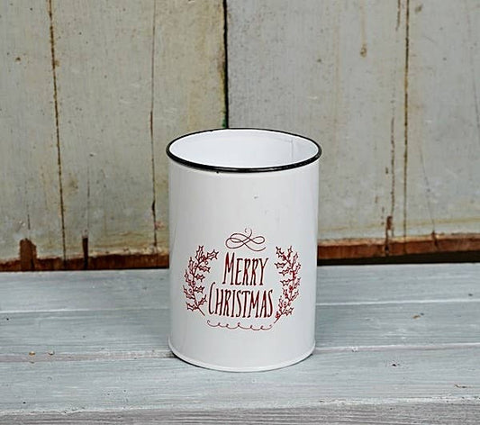 5.5Hx4 Inch Holiday Bucket-Merry Xmas
