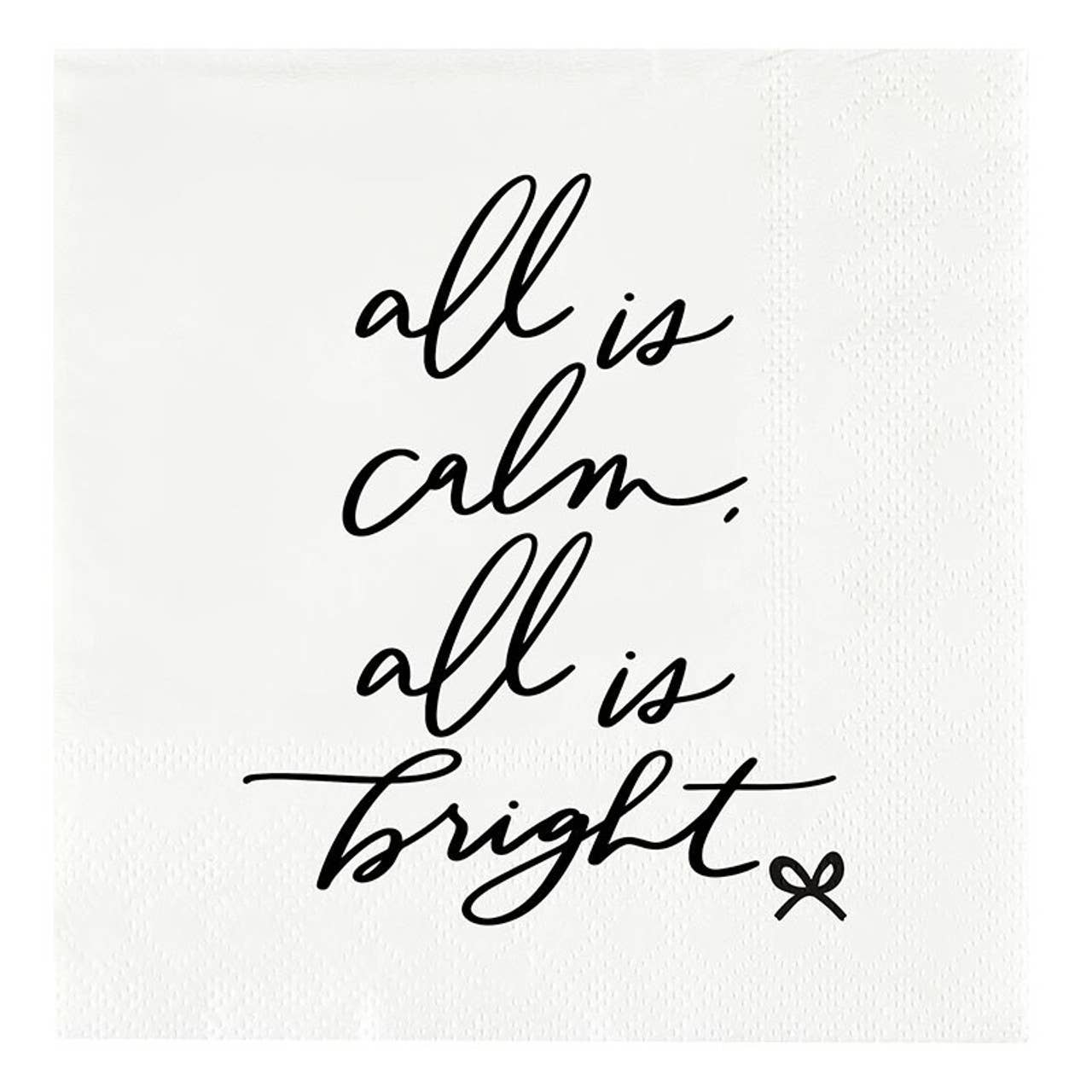 Ceramic Napkin Tray + Napkins - All is Bright: Material