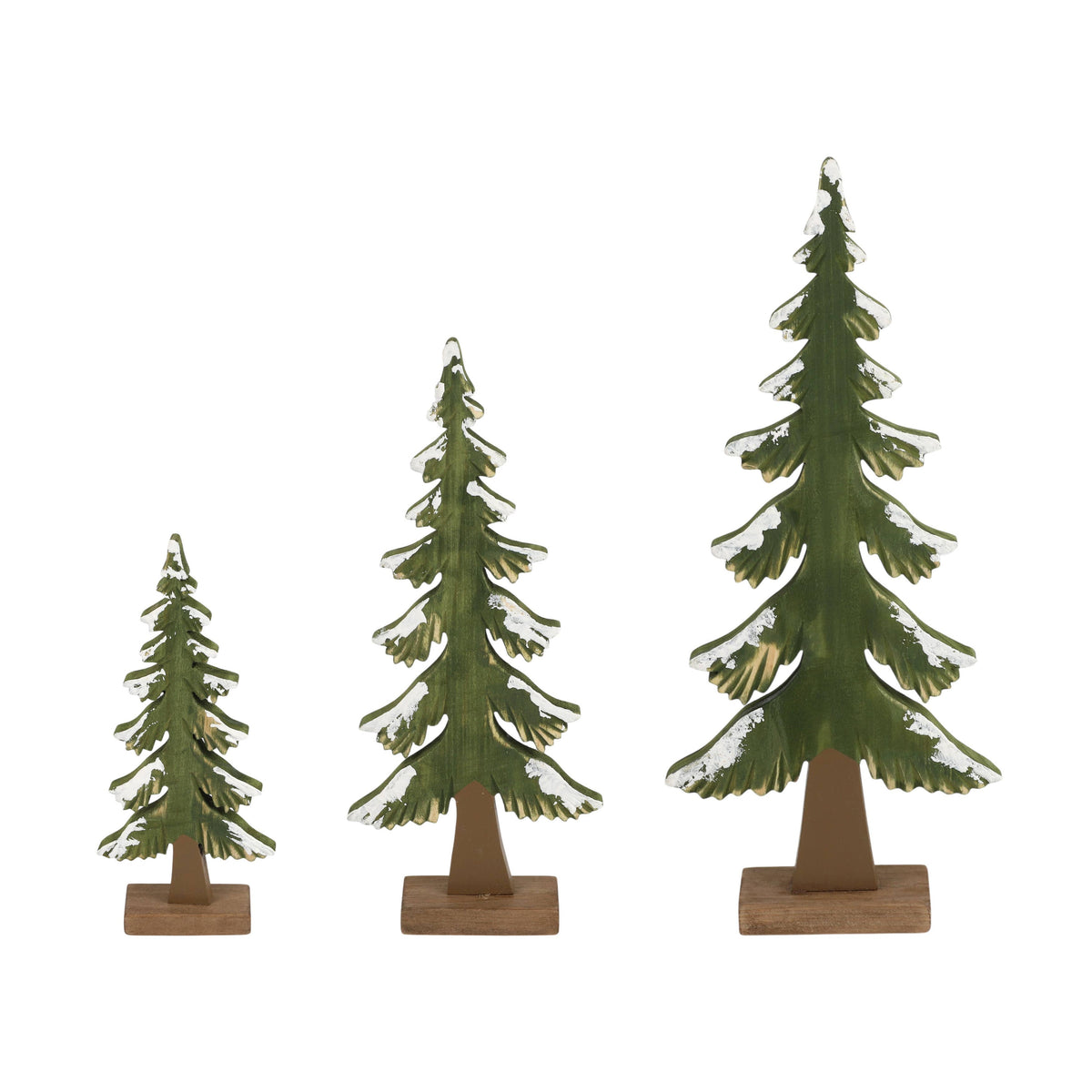 Paulownia Wood Decorative Tree Accent: Green / 8"