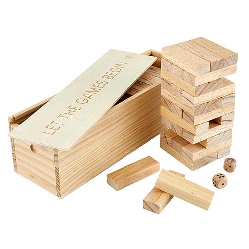 Wood Tumbling Tower Game