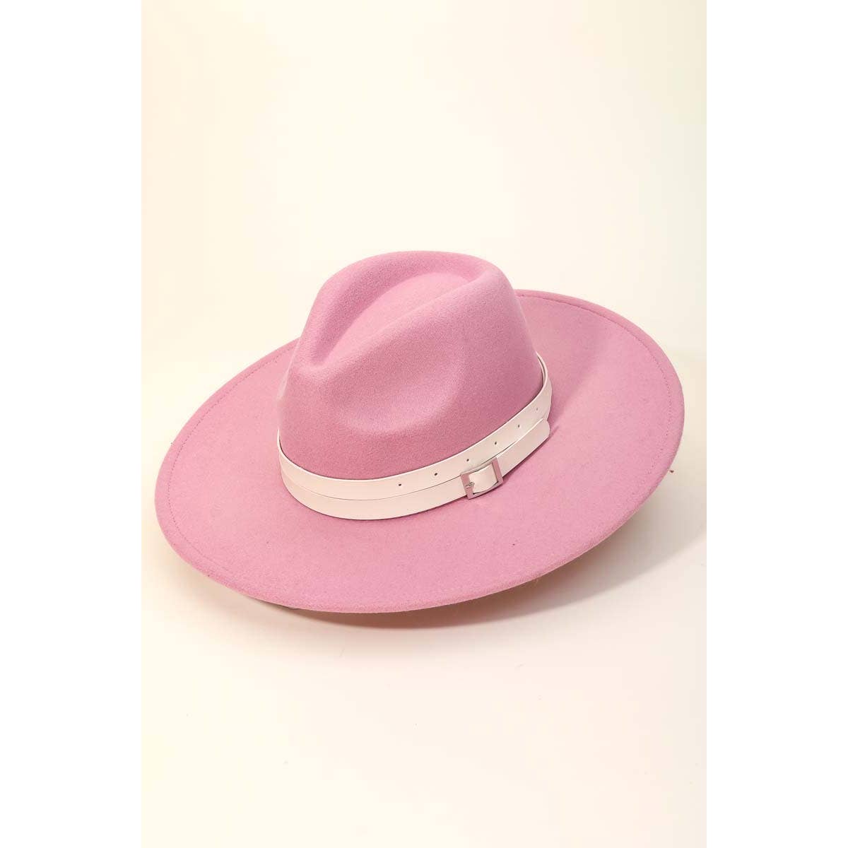 Double Wrap Faux Leather Strap Cowboy Hat