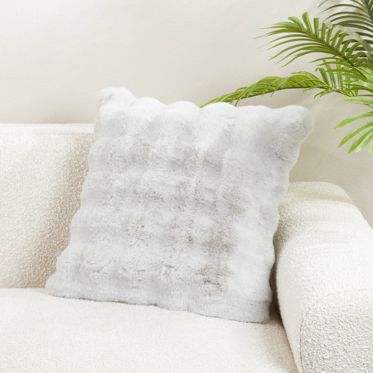 Cozy Bubble Faux Fur Pillow: Jasper Green / Cover Only / 20"