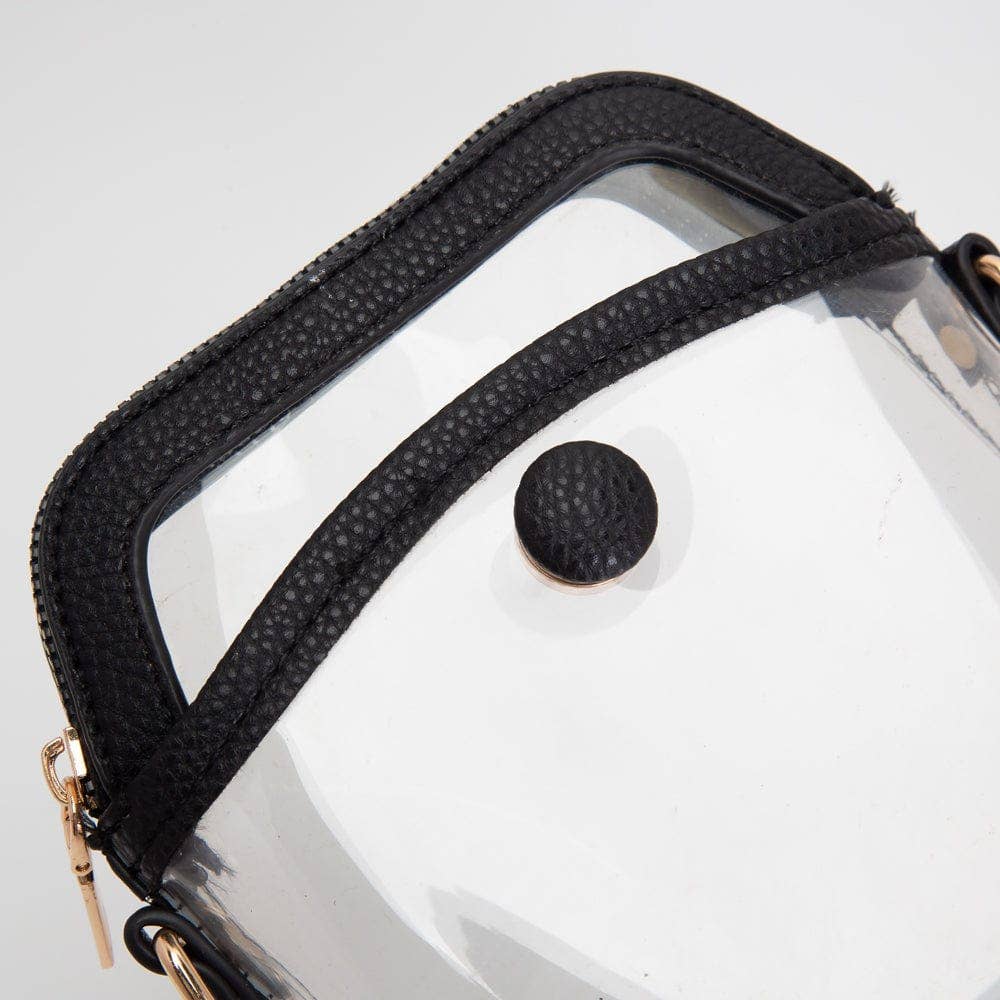 Black Carly Clear Mini Crossbody Bag