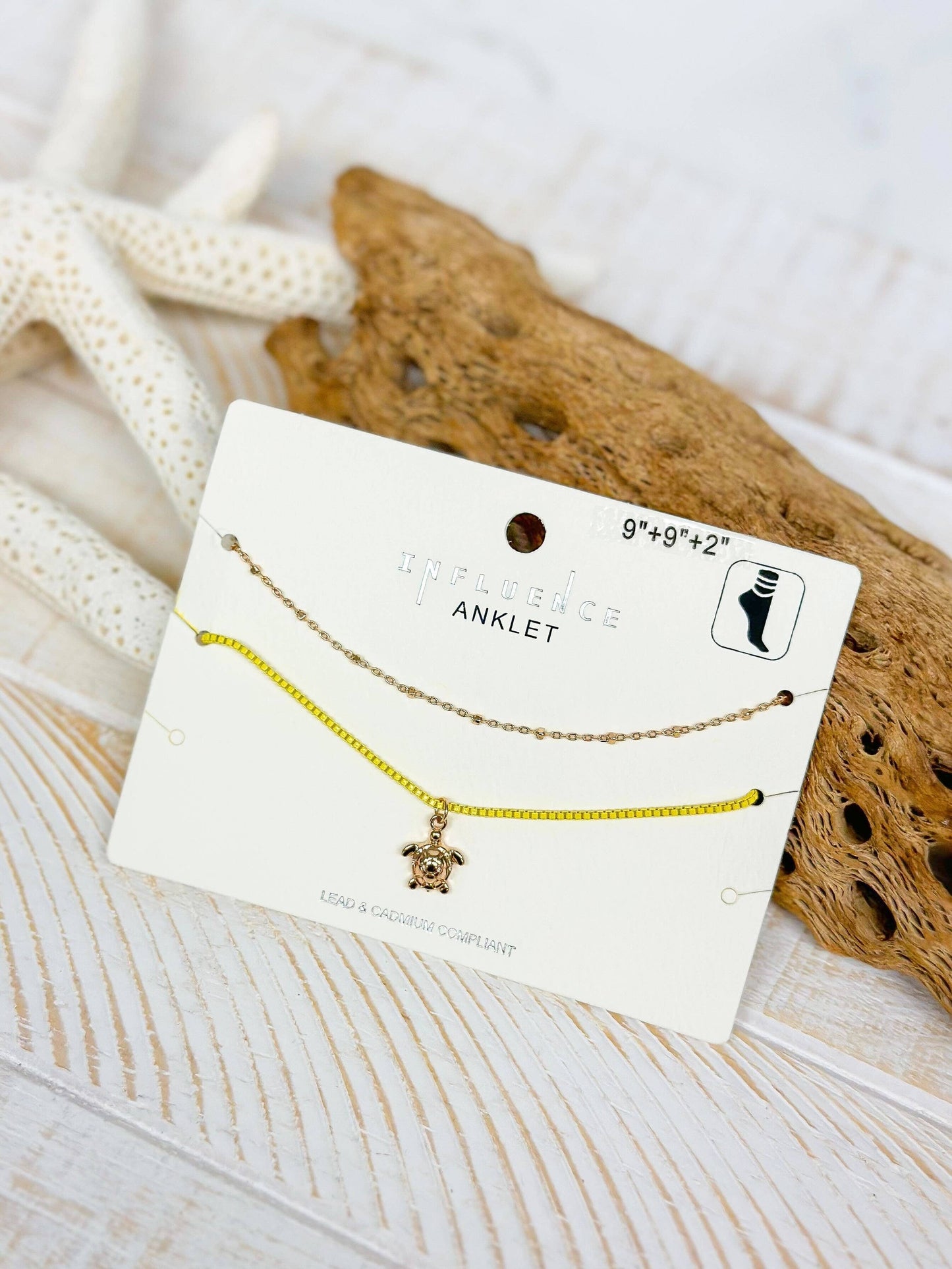 Sea Life Ankle Bracelet Sets: Yellow
