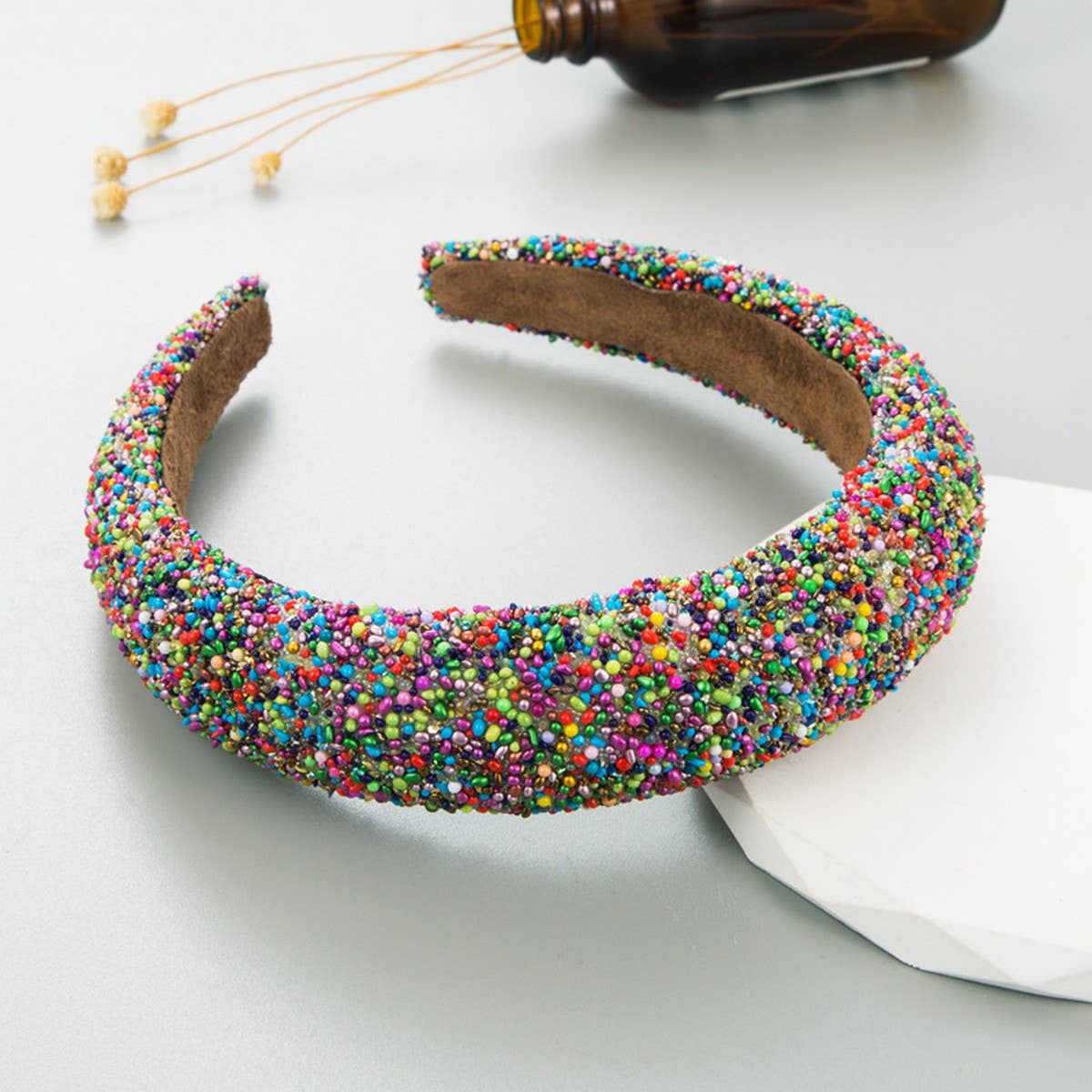 ICE CREAM CAKE ROUND HEAD HOOP HEADBAND_CWAHA07282: ROSE / (OS) 1