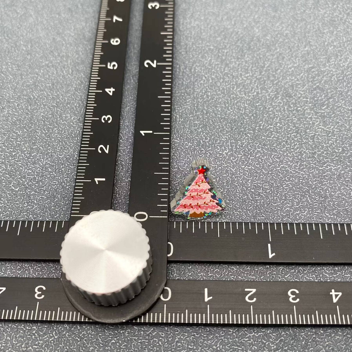 Acrylic Pink Christmas Tree Ear Studs