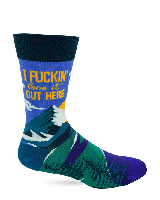I F'n Love it Out Here Men's Novelty Crew Socks