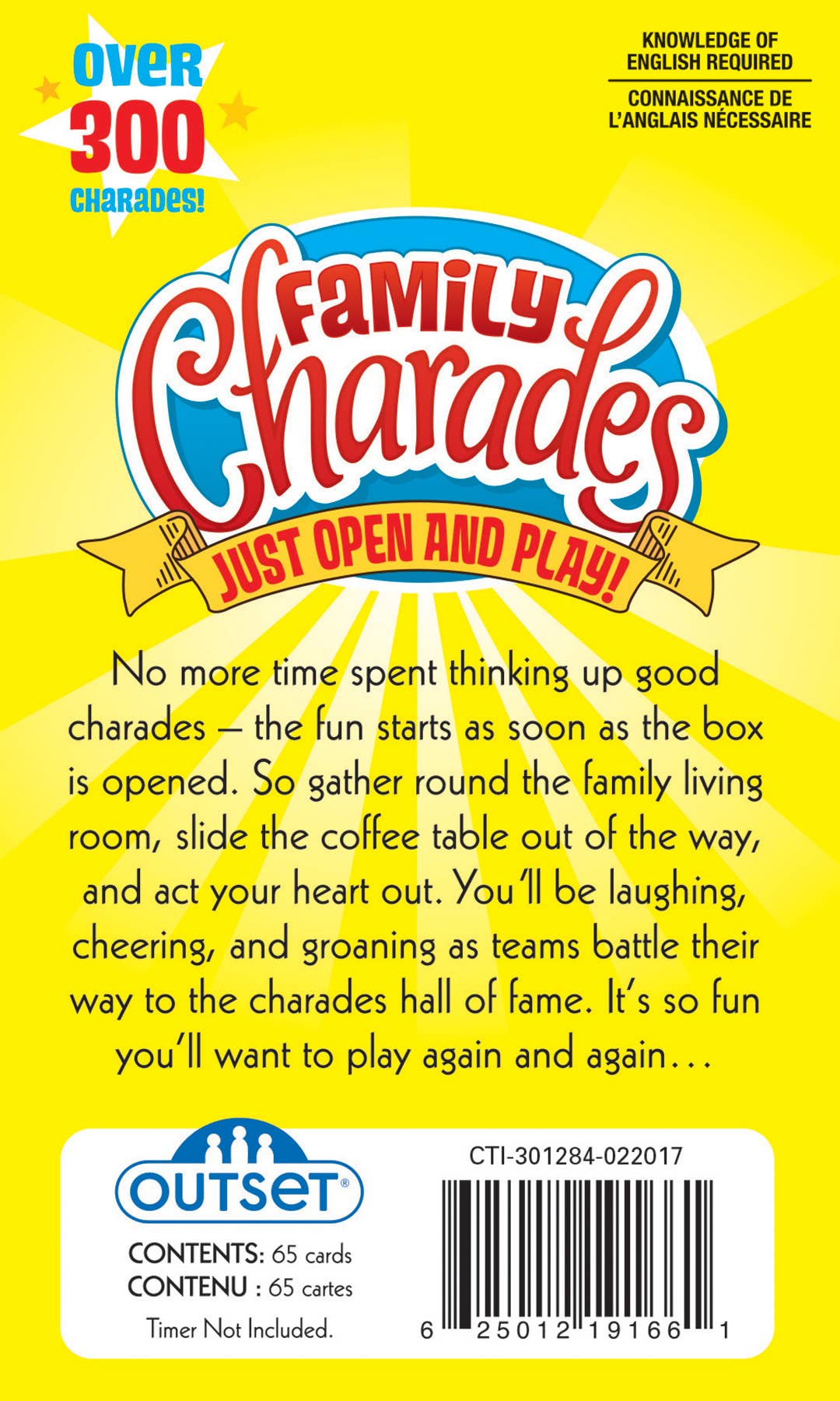 Family Charades Card Game