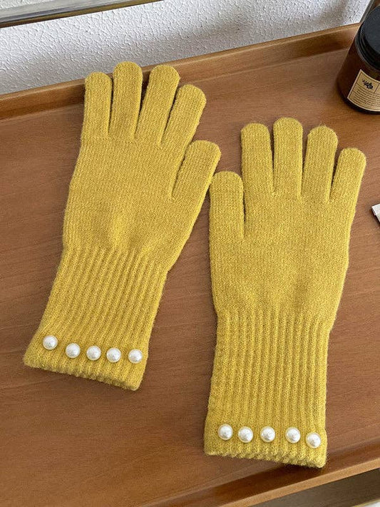 Yellow Touch Screen Gloves