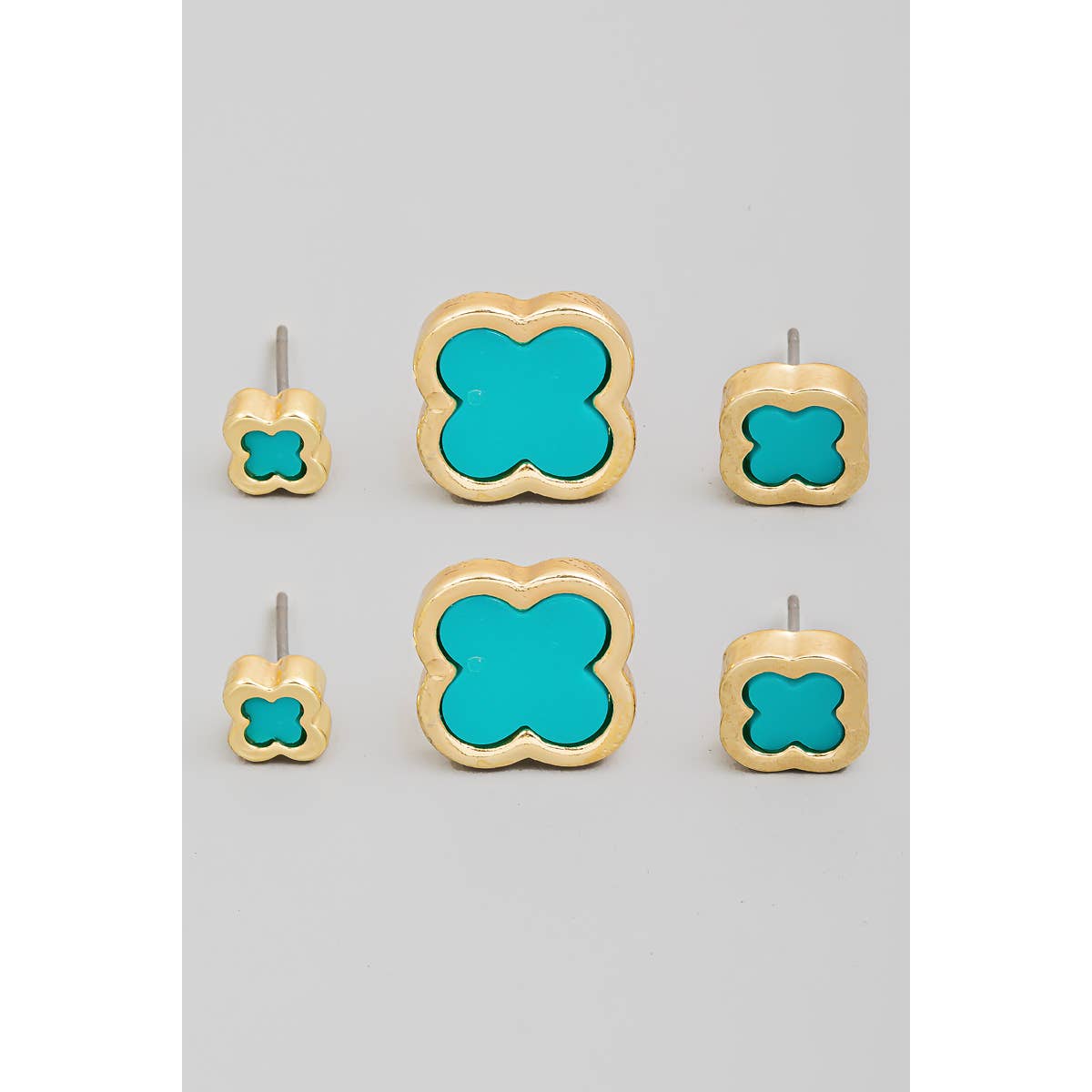 Mini Clover Stud Earrings Set
