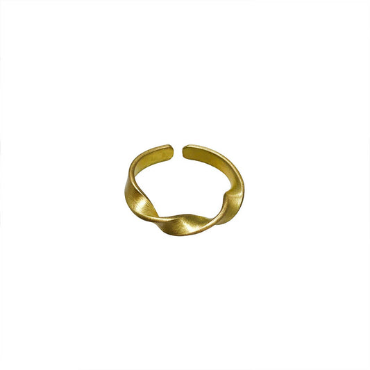 Fair Trade: Matte Gold Triple Twist Ring