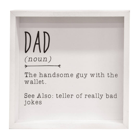 Dad Definition Framed Box Sign