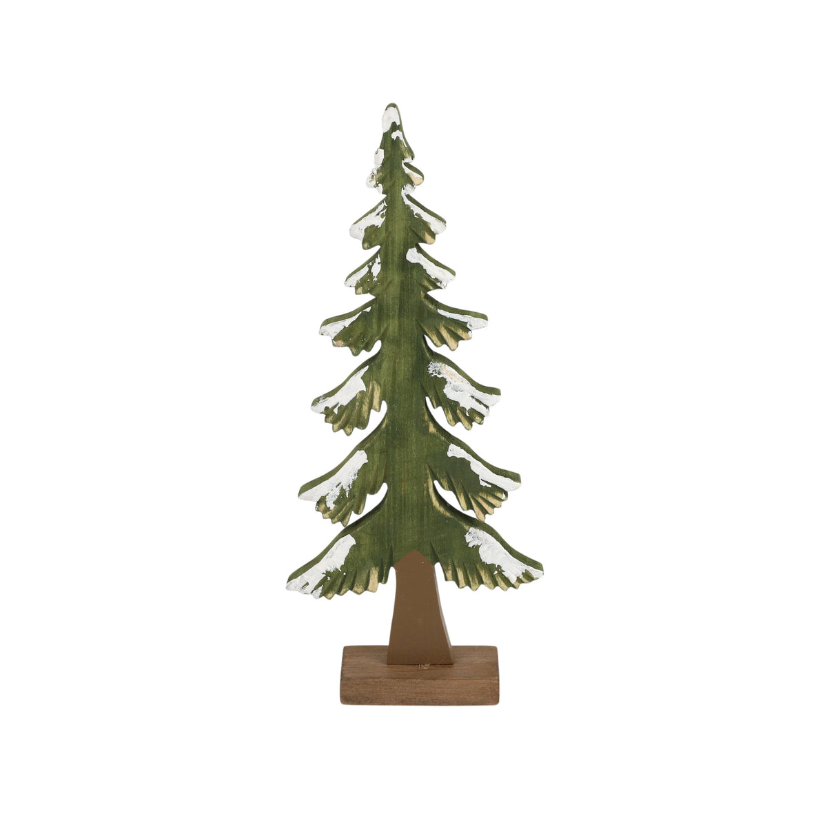 Paulownia Wood Decorative Tree Accent: Green / 8"