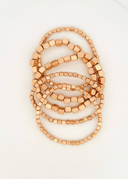 Building Blocks Bracelet: Brushed Gold