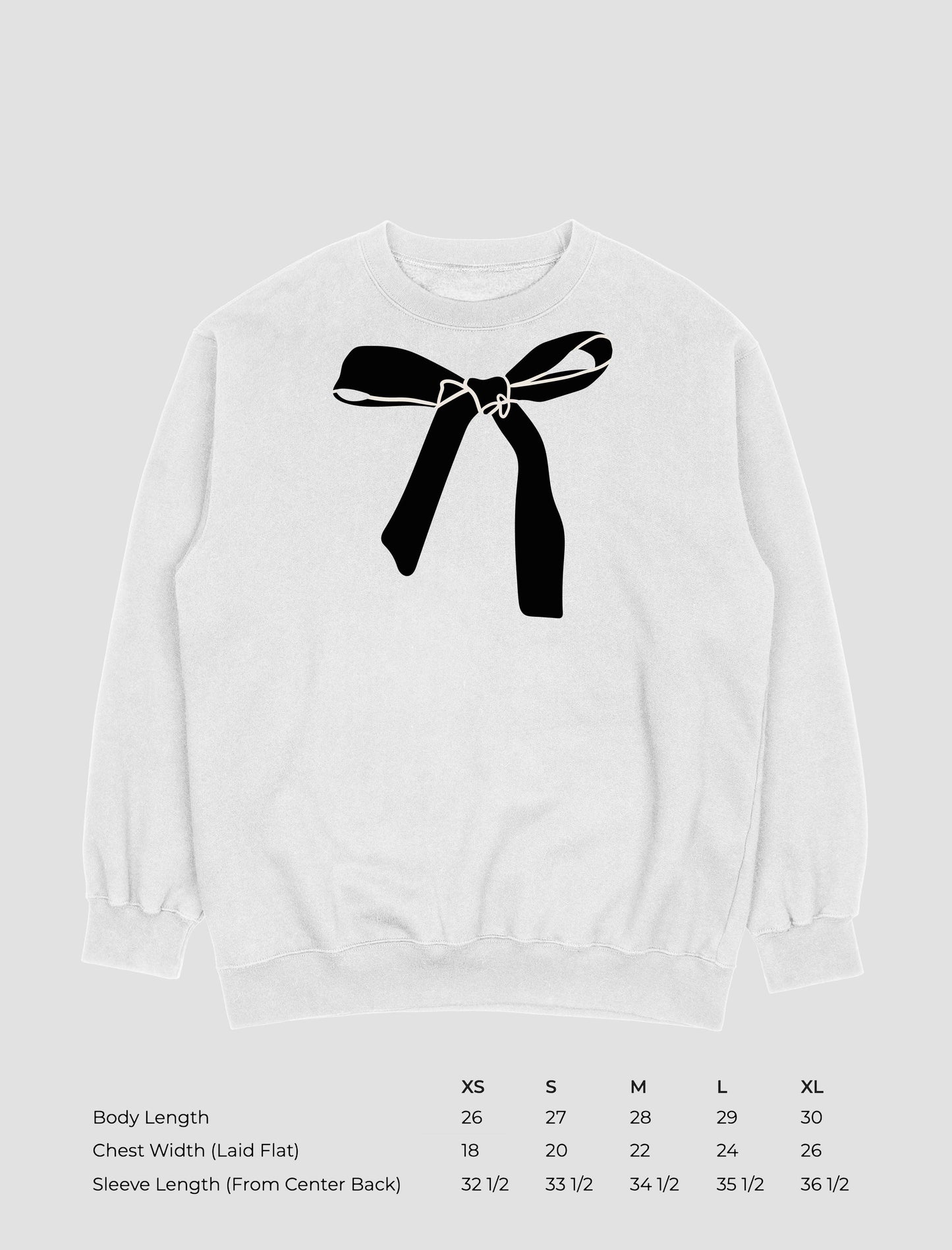 White Bow Ribbon Design Graphic Women's Heavy Blend Sweatshirt