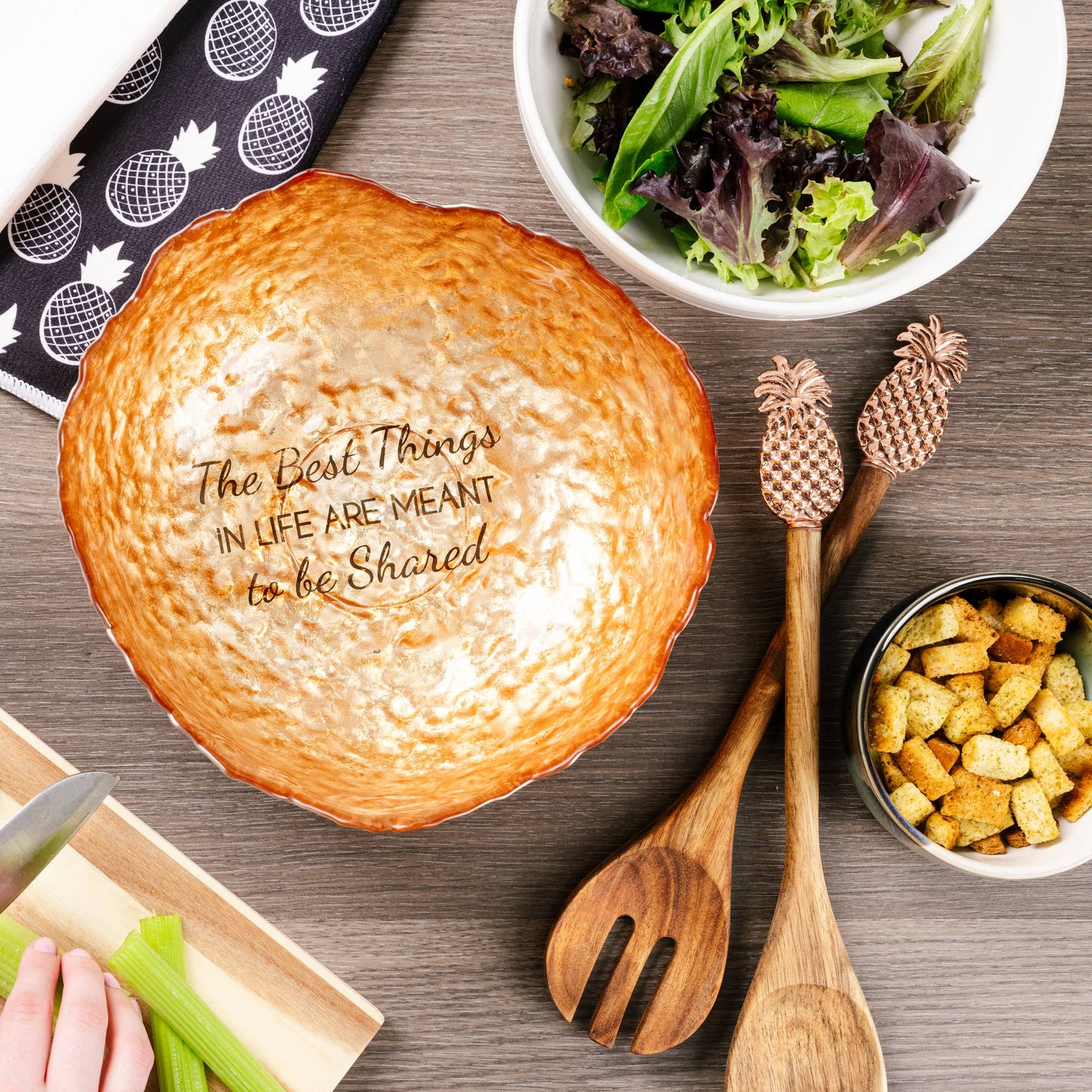 Eat & Drink - 4.5" Ceramic Bowl with Bamboo Spoon