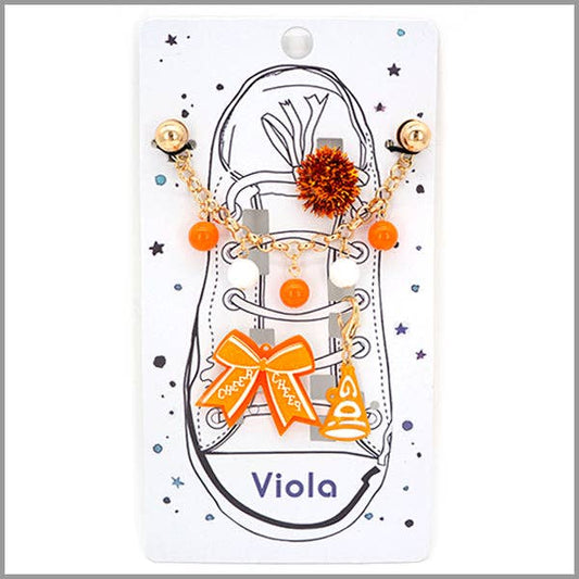 Orange & White Gameday Show Charms