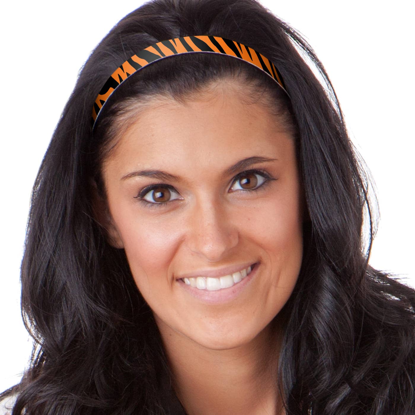 Adjustable No Slip Skinny Bengal Tiger Stripes Headband