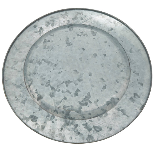 Gold Rim Galvanized Charger