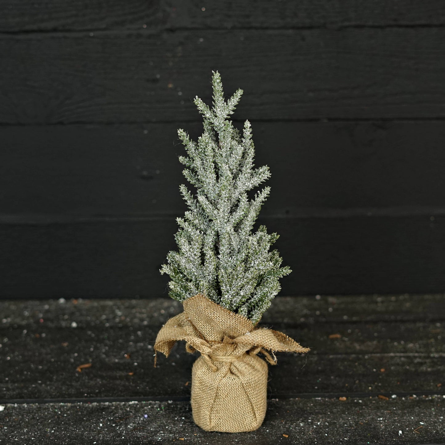 16 Inch Snowy Cypress Pine Tabletop Tree