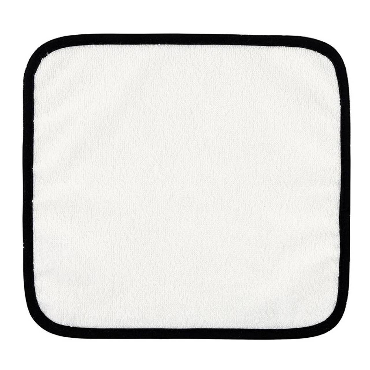Washcloth Set - White Bow: 100% Cotton / 10" SQ