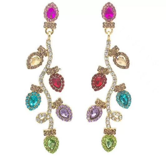 Christmas Lights Jeweled Earrings