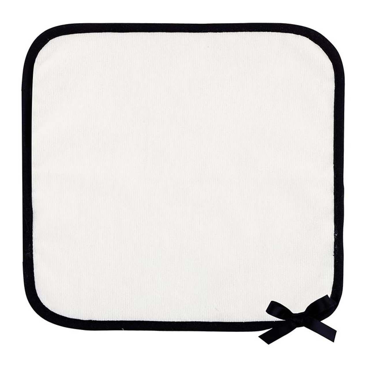 Washcloth Set - White Bow: 100% Cotton / 10" SQ