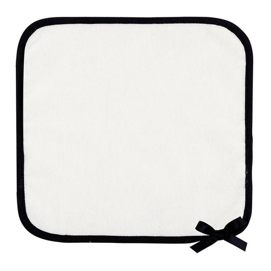 White Bow Washcloth Set
