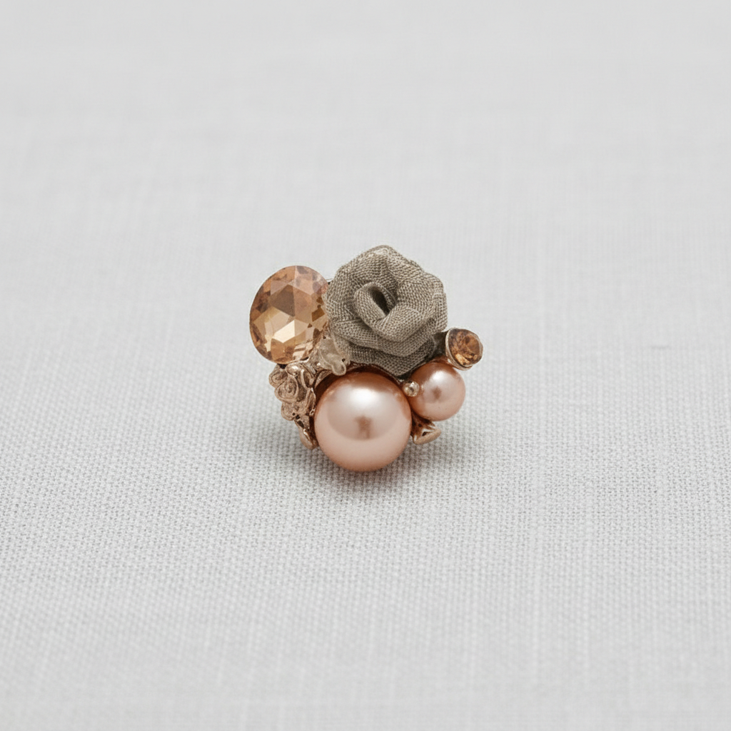 Frosted Snowflake Pearl Stud Earrings