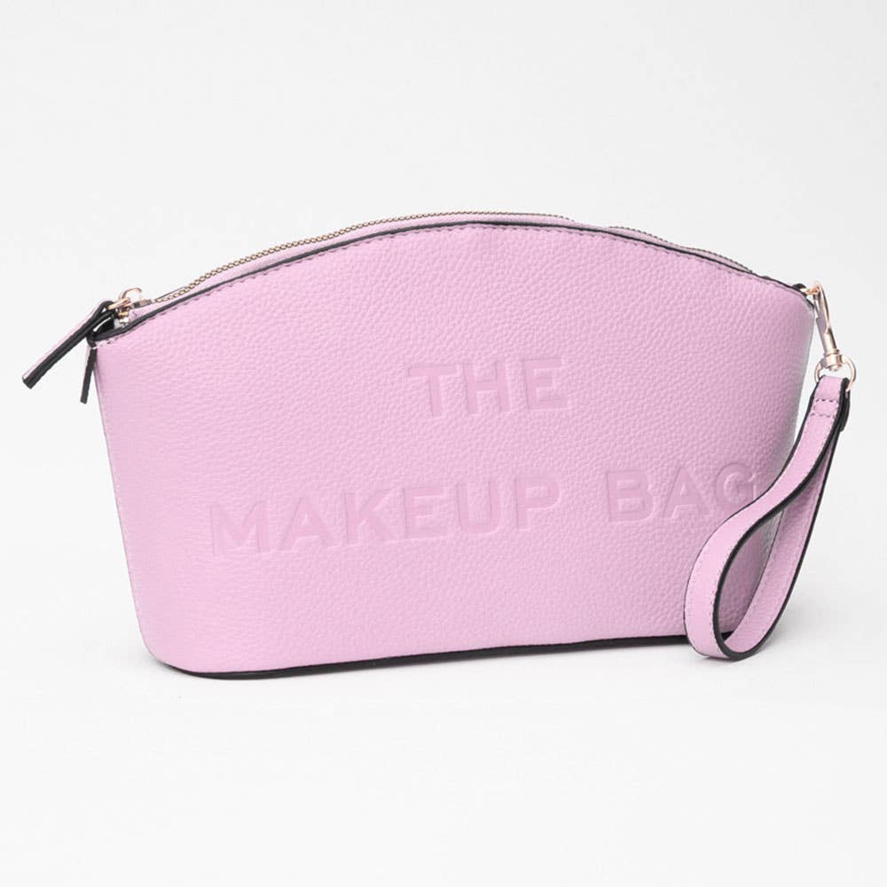 Faux Leather THE MAKE UP BAG Pouch Bag/Beauty Organizer Bag: Black