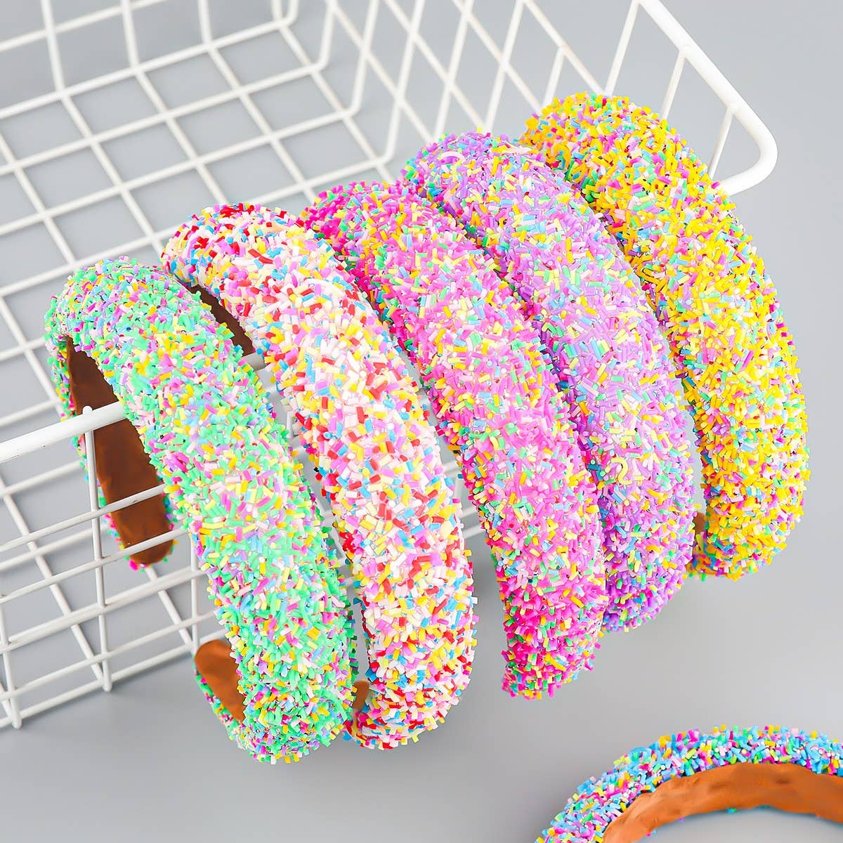 ICE CREAM CAKE ROUND HEAD HOOP HEADBAND_CWAHA07282: ROSE / (OS) 1